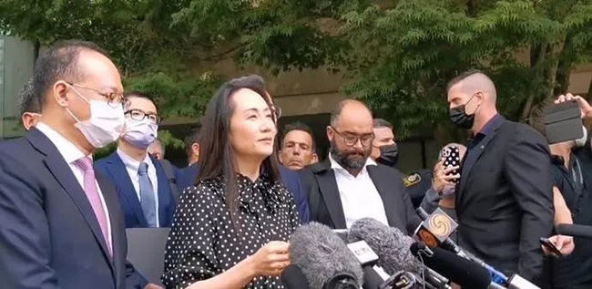 孟晚舟獲釋，今晚抵達深圳：感謝祖國和人民的支持！